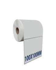 Decal giấy in nhiệt in mã vạch, tem nhãn khổ 100x100mm, cuộn 50m