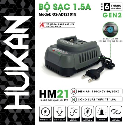 Bộ sạc Hukan G2-ADT21015 1.5Ah