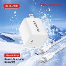 Bộ củ + cáp sạc Quaker Min3 TypeC to TypeC - 25W
