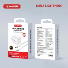 Bộ củ + cáp sạc Quaker Min3 Lightning ip 25W