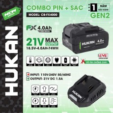 Combo Pin + Sạc Hukan (GEN 2) CB-FX4000