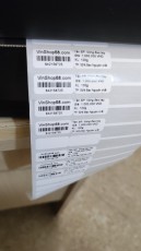 Decal PVC in tem nhãn vàng bạc 42x10, đuôi tem 38mm - 3000 tem/ cuộn