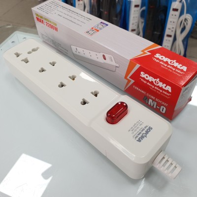 Ổ cắm 4 lỗ không dây siêu chịu tải 2200W Sopoka 4M-0