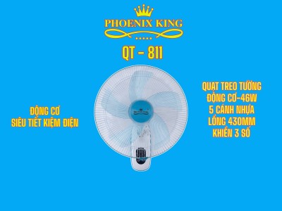 Quạt treo tường cao cấp Phoenix King QT-811