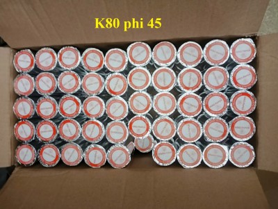 Giấy in nhiệt giấy in bill HISO PAPER K80 phi 45mm (HISO K80f45)