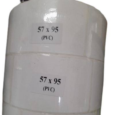 Decal in tem PVC 57x95mm, cuộn dài 50m
