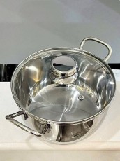 Nồi Inox 3 đáy 24cm Fivestar nắp kính