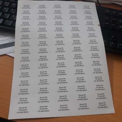 Decal A4, 75 tem - cỡ tem 40x18mm (Tomy A4)