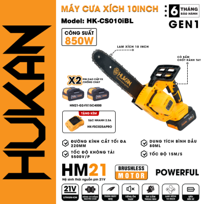 Máy cưa xích 10inch Hukan HK-CS010IBL
