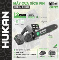 Bộ máy cưa xích pin 12 INCH Hukan (GEN2) G2-C66