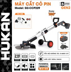 Bộ máy cắt cỏ sử dụng pin Hukan (GEN 2) G2-CCP229