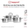 Bộ nồi Inox cao cấp 3 lớp đáy liền HAPPYCOOK HCS TRP 6PC