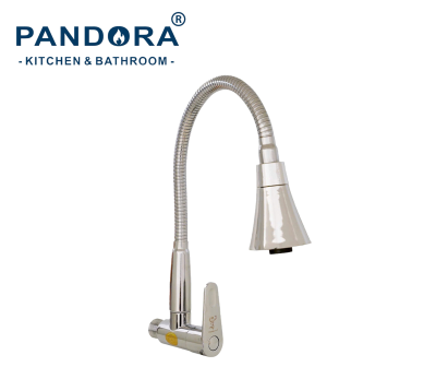Vòi rửa bát đơn cao cấp cắm tường mềm PANDORA PA 8105C