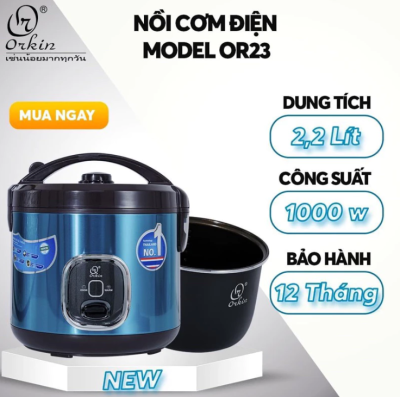 Nồi cơm điện orkin Thái Lan OR23, dung tích 2,2L