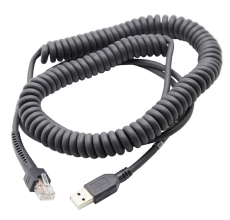 Dây cáp Zebra CBA-U21-S07ZBR xoăn lò xo 5m - Cáp USB cho máy Symbol Zebra Motorola LS2208, DS2208, DS4308, DS9208, DS9308 ...
