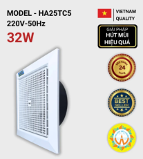 Quạt thông gió hút thẳng Tico Luxury HA25TC5
