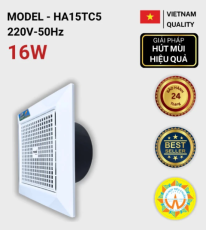Quạt thông gió hút thẳng Tico Luxury HA15TC5