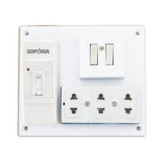 Bảng điện nổi SOPOKA BS6 3 ổ cắm, 2 công tắc,1 át khối