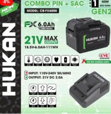 Combo pin fx6000+ sạc 1.5ah(gen2)-f