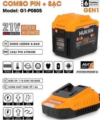 COMBO PIN 20Cells 8.0 + SẠC 1.5AH G1-P0805