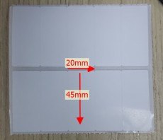 Decal 20x45mm x 300m. Giấy in mã vạch tem nhãn, tem y tế, tem dán ống nghiệm