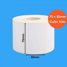 Decal nhiệt in tem nhãn 75x50, cuộn 30m