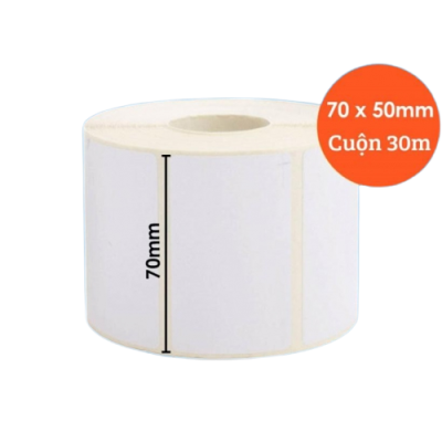 Decal nhiệt in tem nhãn 70x50, cuộn 30m