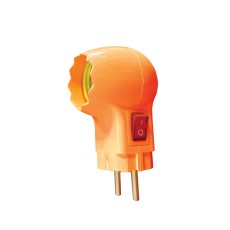 Đui đèn liền công tắc màu cam Omisu