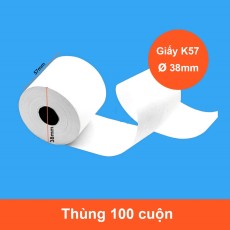Giấy in nhiệt Antech K57 Phi 38mm. Chuyên dùng cho máy POS thanh toán tiền, máy in hóa đơn loại nhỏ