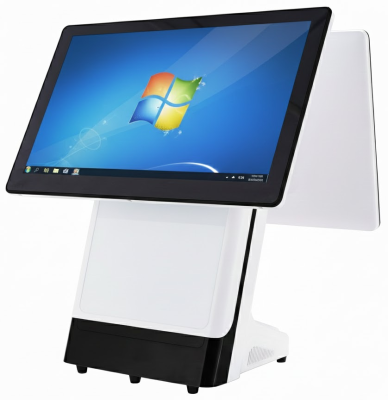 Máy POS bán hàng tính tiền Hiso HS-7650D (core i5 Gen 6, 2 màn hình 15.6