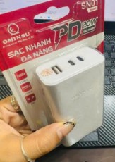 Sạc nhanh omisu 2 lỗ cắm