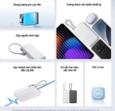 Sạc dự phòng Xiaomi CH20000mAH + dây