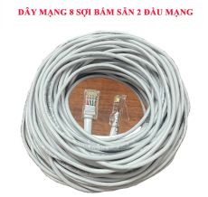 Dây mạng Cat 6 đồng nguyền chất, 8 sợi, bấm sẵn 2 đầu chuẩn B (10m)
