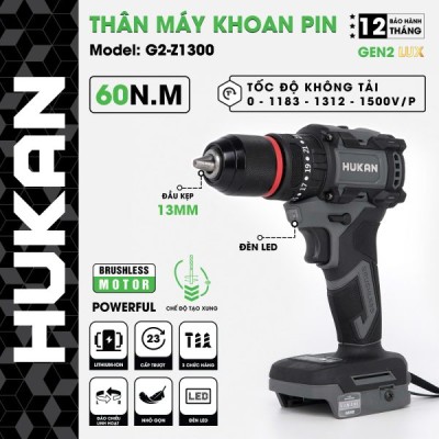 Thân máy khoan pin 13mm (GEN2 LUX) Body G2-Z1300