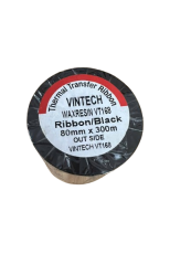Mực in mã vạch / Ruy băng mực Vintech VT168 WAX RESIN 80mm X 300mm