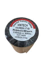 Mực in mã vạch / Ruy băng mực Vintech VT168 WAX RESIN 110mm X 300mm